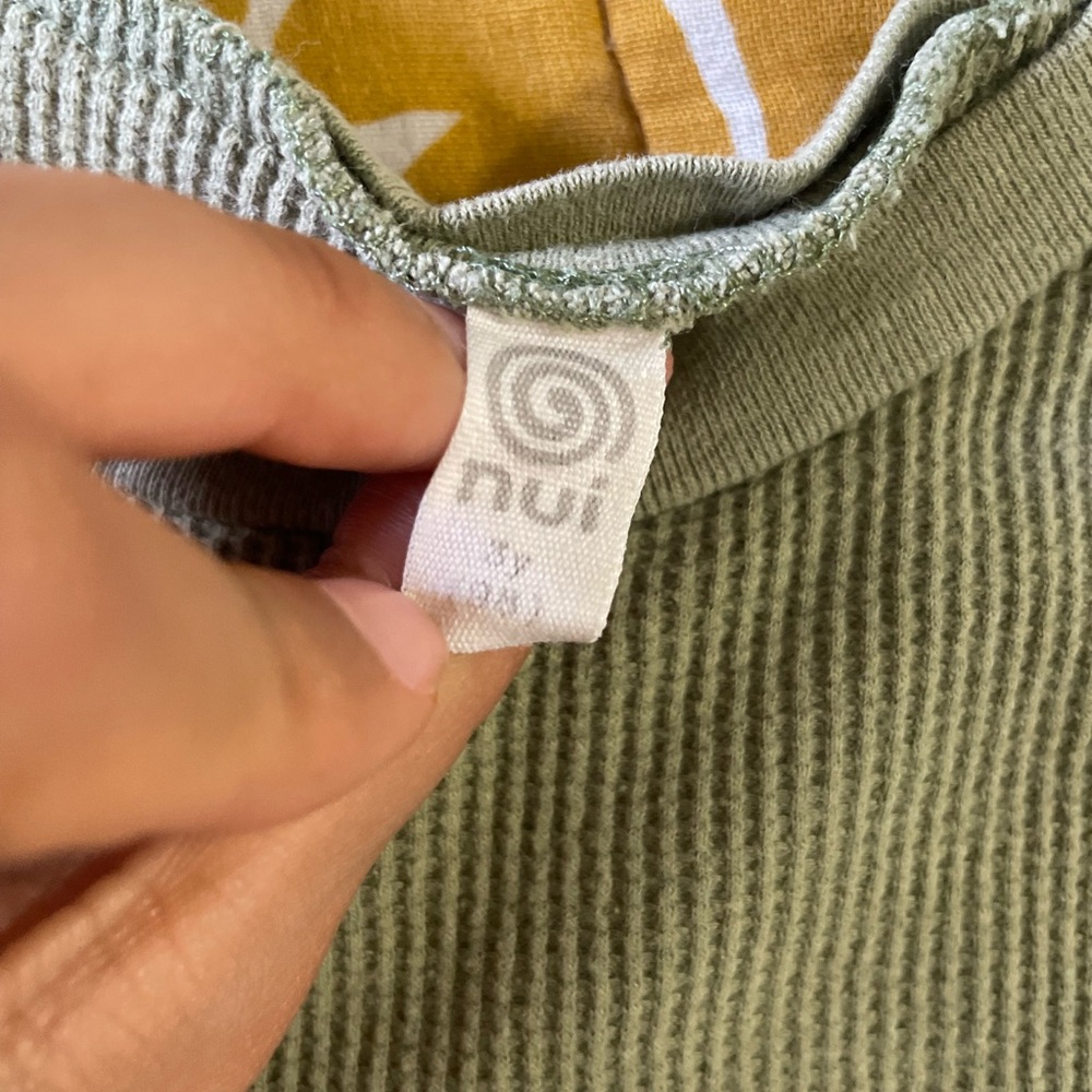 Nui Olive Ribbed Kids Set - Picture 2 of 3